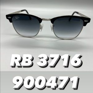 RAY-BAN Clubmaster Metal  Classic Unisex Sunglasses RB3716 900471